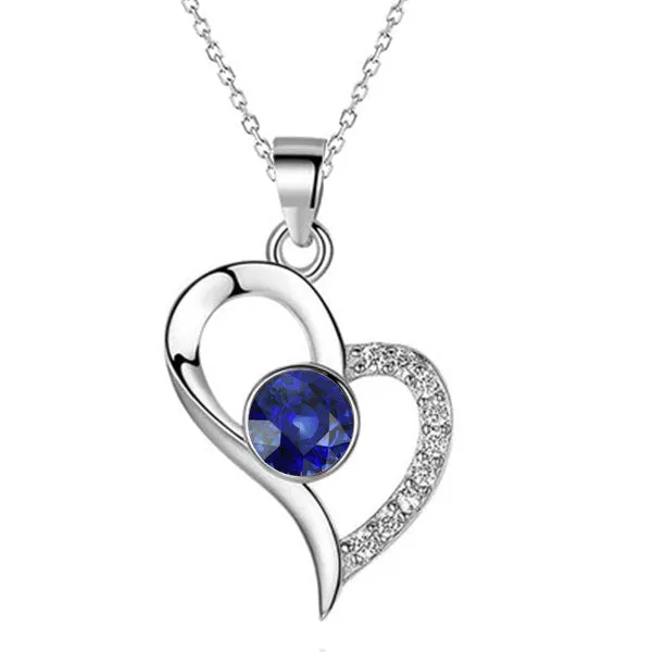 HarryChadEntcom Necklaces Natural Earth Mined Diamond Heart Pendant Round Sri Lanka Sapphire 125 Carats Gold HarryChadEntcom Necklaces Natural Earth Mined Diamond Heart Pendant Round Sri Lanka Sapphire 125 Carats Gold