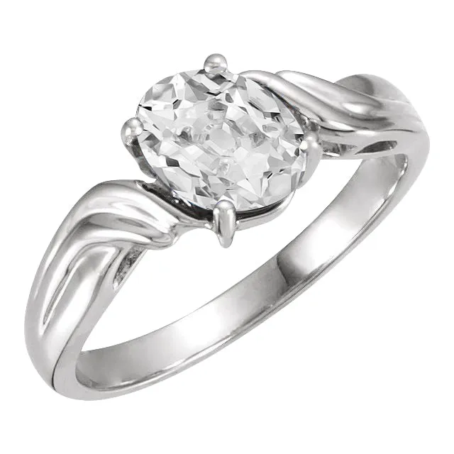 HarryChadEntcom Oval Old Cut Earth Mined Diamond Ring Prong Set 4 Carats Rings HarryChadEntcom Oval Old Cut Earth Mined Diamond Ring Prong Set 4 Carats Rings