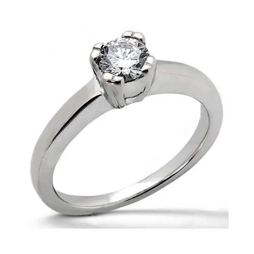HarryChadEntcom Rings 075 Carats Round Natural Earth Mined Diamond White Gold Solitaire Engagement Ring