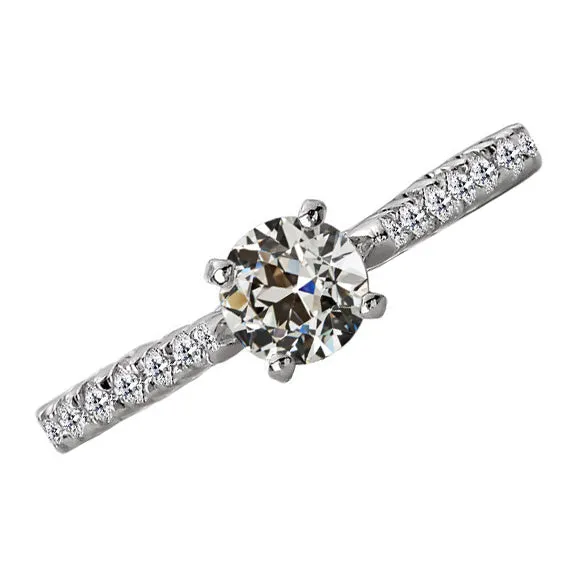 HarryChadEntcom Rings 14K Gold Round Old Miner Real Natural Earth Mined Diamond Ring Tapered Shank 3 Carats HarryChadEntcom Rings 14K Gold Round Old Miner Real Natural Earth Mined Diamond Ring Tapered Shank 3 Carats