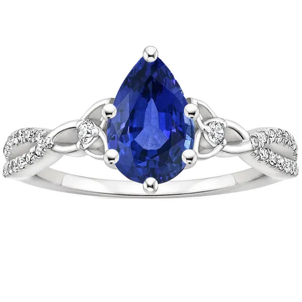 HarryChadEntcom Rings 3 Stone Ring Ceylon Sapphire Round Natural Earth Mined Diamond Accents 375 Carats HarryChadEntcom Rings 3 Stone Ring Ceylon Sapphire Round Natural Earth Mined Diamond Accents 375 Carats