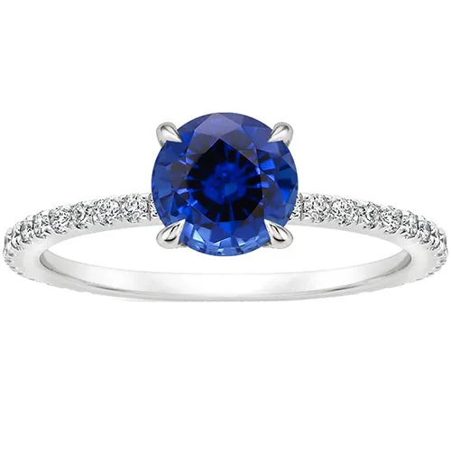 HarryChadEntcom Rings Ceylon Sapphire Engagement Ring With Accents 250 Carats Gold 14K HarryChadEntcom Rings Ceylon Sapphire Engagement Ring With Accents 250 Carats Gold 14K