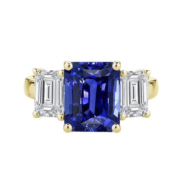 HarryChadEntcom Rings Gold 3 Stone Blue Sapphire Emerald Natural Earth Mined Diamond Ring 350 Carats HarryChadEntcom Rings Gold 3 Stone Blue Sapphire Emerald Natural Earth Mined Diamond Ring 350 Carats