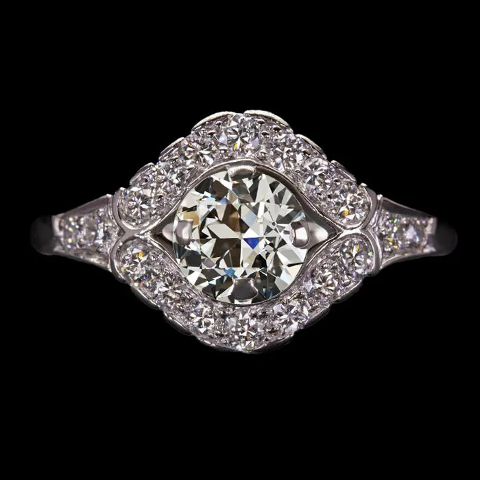 HarryChadEntcom Rings Halo Round Old Mine Cut Real Natural Earth Mined Diamond Ring White Gold Jewelry 350 Carats HarryChadEntcom Rings Halo Round Old Mine Cut Real Natural Earth Mined Diamond Ring White Gold Jewelry 350 Carats