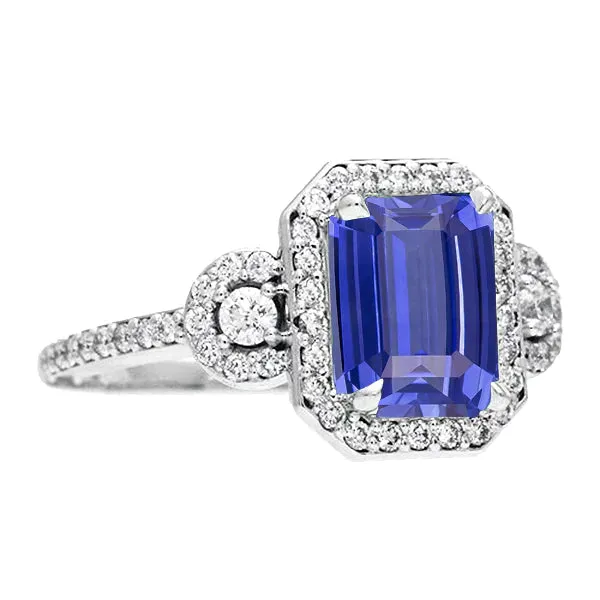 HarryChadEntcom Rings Halo Sri Lanka Blue Sapphire Ring
