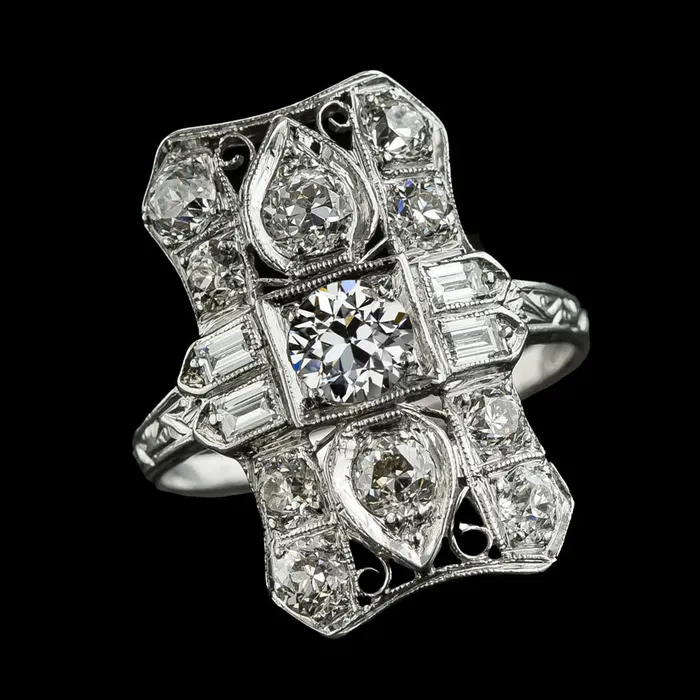 HarryChadEntcom Rings Like La Belle Epoque Jewelry Round Old Mine Cut Natural Earth Mined Diamond Baguette Ring HarryChadEntcom Rings Like La Belle Epoque Jewelry Round Old Mine Cut Natural Earth Mined Diamond Baguette Ring