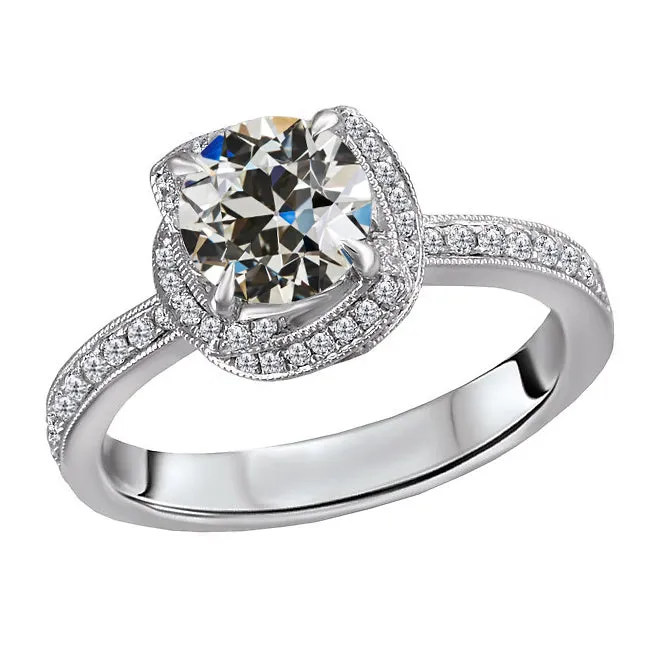 HarryChadEntcom Rings Round Old Cut Solitaire With Accents Engagement Mined Diamond Ring 3 Carats HarryChadEntcom Rings Round Old Cut Solitaire With Accents Engagement Mined Diamond Ring 3 Carats