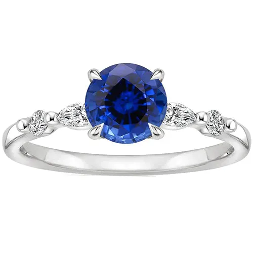 HarryChadEntcom Rings Sapphire And Natural Earth Mined Diamond Anniversary Ring For Women HarryChadEntcom Rings Sapphire And Natural Earth Mined Diamond Anniversary Ring For Women