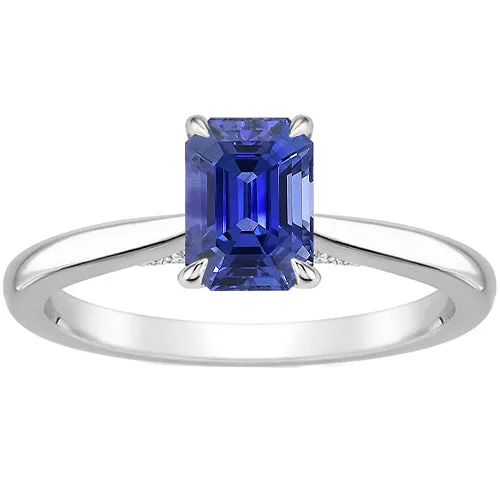 HarryChadEntcom Rings Solitaire Ring Prong Setting Emerald Ceylon Sapphire 3 Carats HarryChadEntcom Rings Solitaire Ring Prong Setting Emerald Ceylon Sapphire 3 Carats