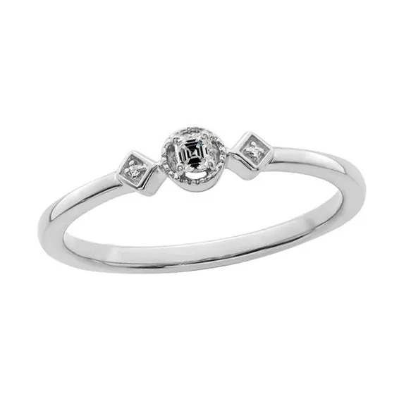 HarryChadEntcom Rings Womens 3 Stone Anniversary Ring Round Asscher Natural Earth Mined Diamond 075 Carats HarryChadEntcom Rings Womens 3 Stone Anniversary Ring Round Asscher Natural Earth Mined Diamond 075 Carats