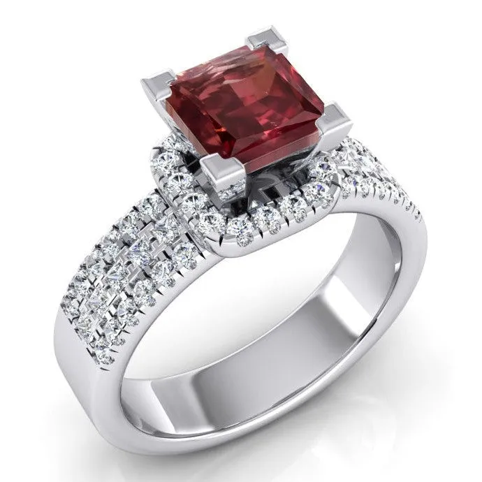 HarryChadEntcom Rings Womens Red Ruby Princess Ring