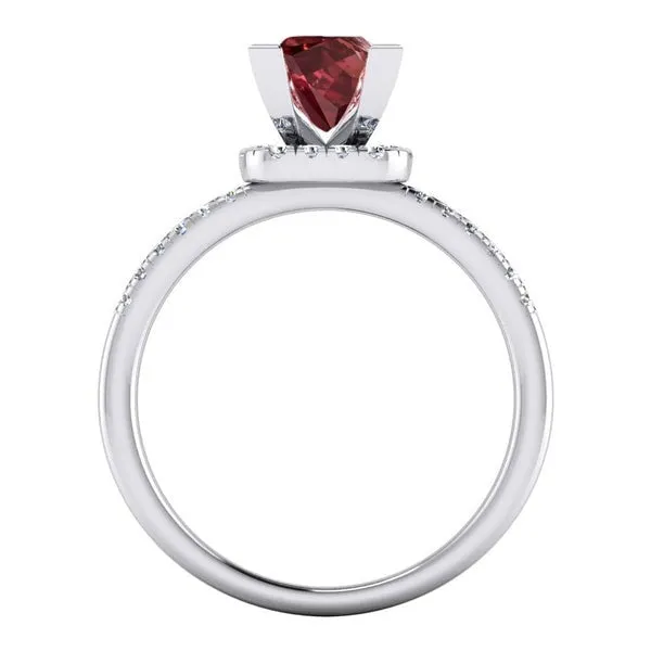 HarryChadEntcom Rings Womens Red Ruby Princess Ring HarryChadEntcom Rings Womens Red Ruby Princess Ring