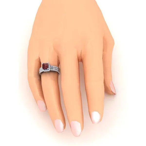 HarryChadEntcom Rings Womens Red Ruby Princess Ring HarryChadEntcom Rings Womens Red Ruby Princess Ring