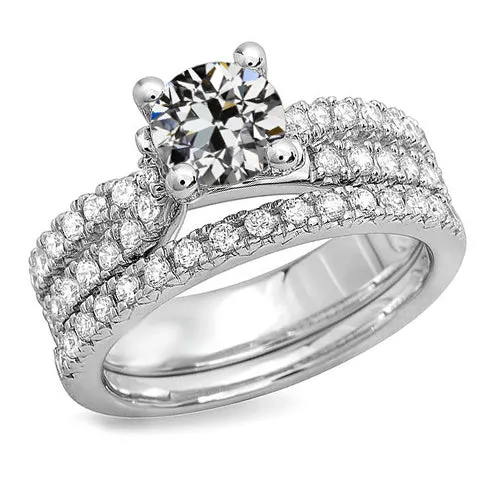 HarryChadEntcom Wedding Ring Set Round Old Mine Cut Real Natural Earth Mined Diamond Ladies Jewelry 5 Carats Rings HarryChadEntcom Wedding Ring Set Round Old Mine Cut Real Natural Earth Mined Diamond Ladies Jewelry 5 Carats Rings
