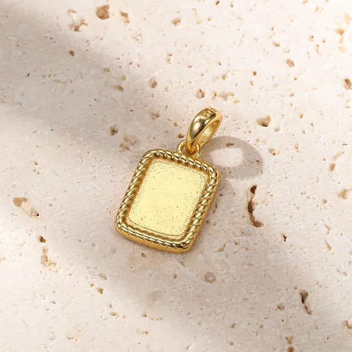 Hey Happiness Necklaces Square Rope Pendant Necklace Sterling Silver Hey Happiness Necklaces Square Rope Pendant Necklace Sterling Silver