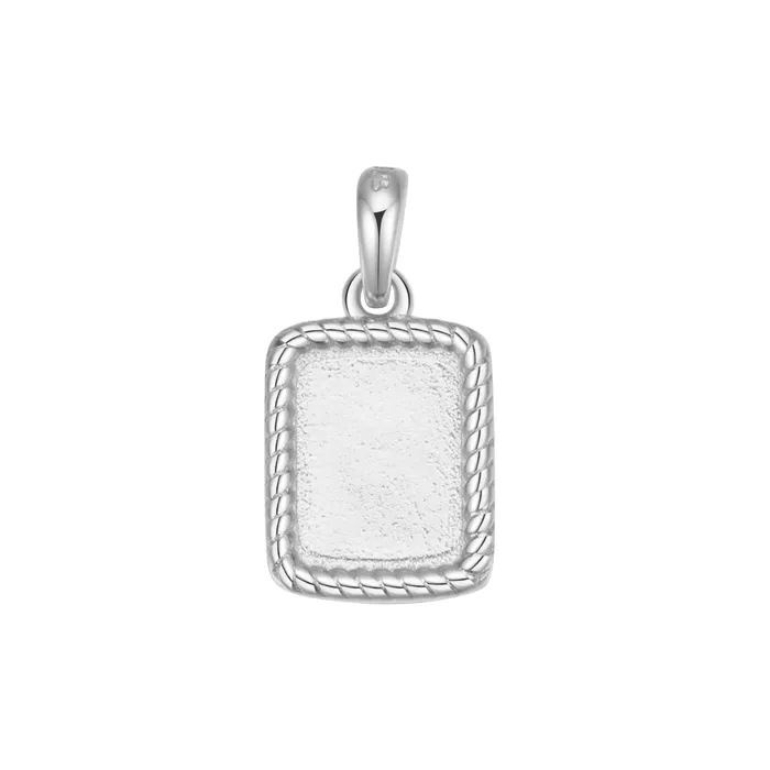 Hey Happiness Necklaces Square Rope Pendant Necklace Sterling Silver Hey Happiness Necklaces Square Rope Pendant Necklace Sterling Silver