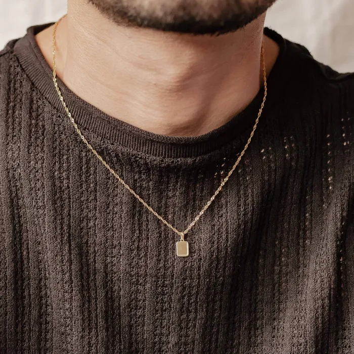 Hey Happiness Necklaces Square Rope Pendant Necklace Sterling Silver Hey Happiness Necklaces Square Rope Pendant Necklace Sterling Silver