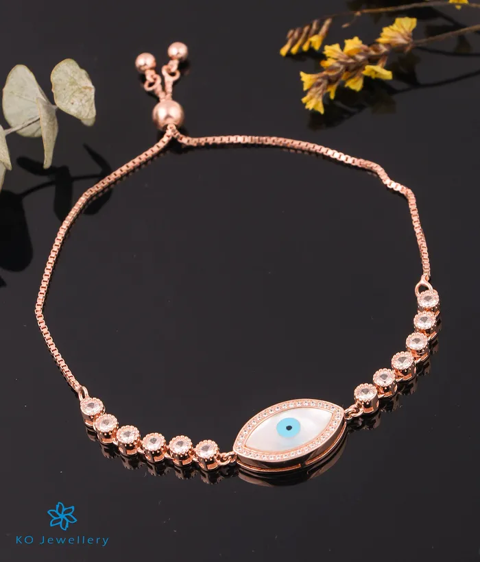 Imported Bracelets The Mystic Evileye Silver Rosegold Bracelet