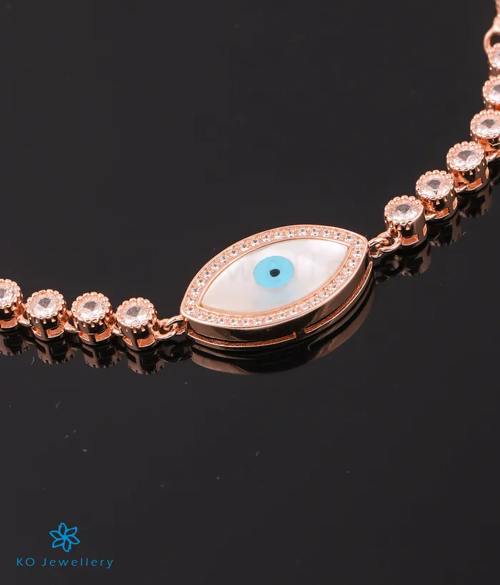 Imported Bracelets The Mystic Evileye Silver Rosegold Bracelet