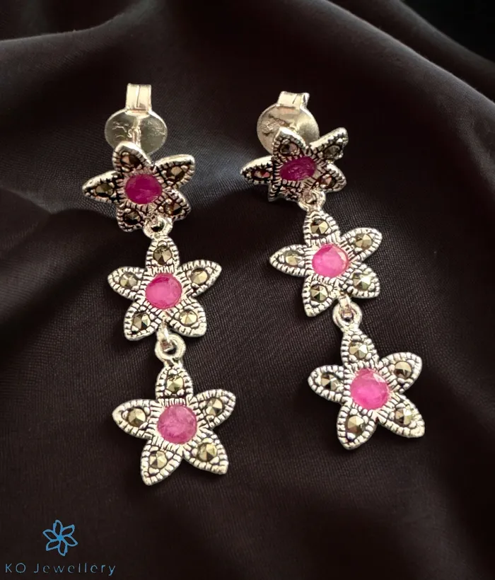 Karwar Earrings The Vedant Silver Marcasite Necklace Earrings Set