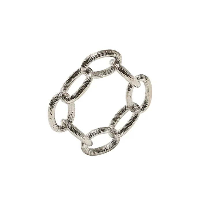 Kim Seybert Chain Link Napkin Ring in Silver Set of 4 Kim Seybert Rings