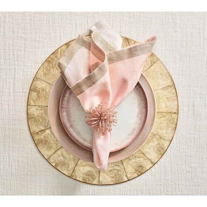 Kim Seybert Rings Kim Seybert Brilliant Napkin Ring in Blush Acrylic 275 x 25 x 25 Kim Seybert Rings Kim Seybert Brilliant Napkin Ring in Blush Acrylic 275 x 25 x 25