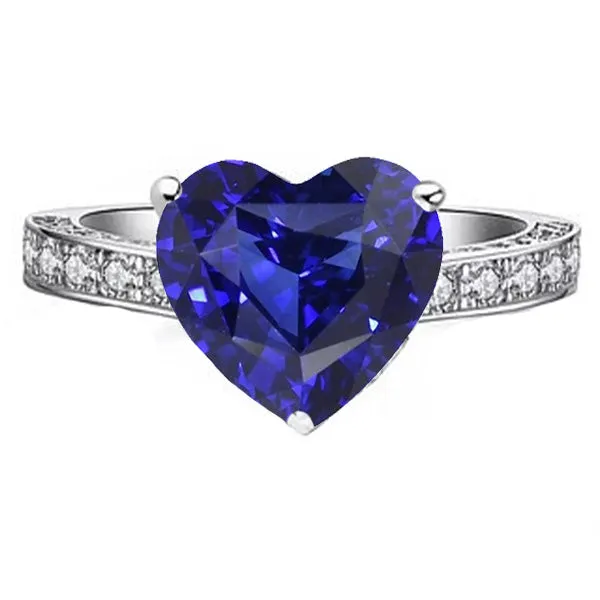 Ladies Gemstone Ring Heart Cut Sapphire Natural Earth Mined Diamonds 3 Carats Jewelry HarryChadEntcom Rings Ladies Gemstone Ring Heart Cut Sapphire Natural Earth Mined Diamonds 3 Carats Jewelry HarryChadEntcom Rings