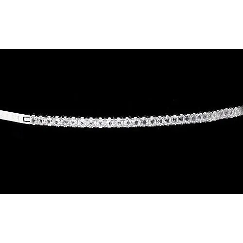 Ladies Natural Earth Mined Diamond Bracelet 5 Carats F Vs1 White Gold Jewelry GB Bracelets Ladies Natural Earth Mined Diamond Bracelet 5 Carats F Vs1 White Gold Jewelry GB Bracelets