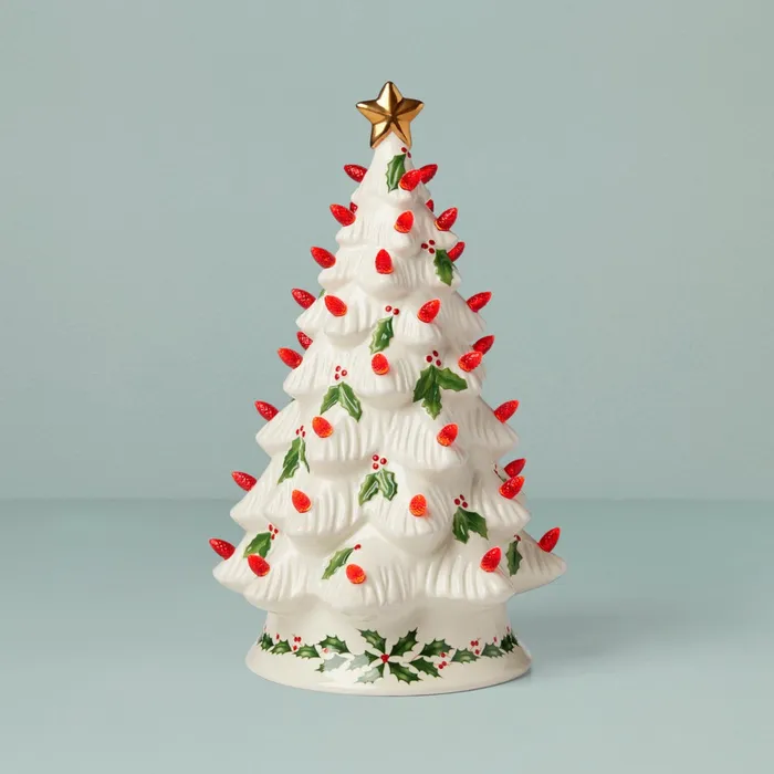 Lenox Holiday Treasured Traditions Lit Tree Figurine Lenox Necklaces