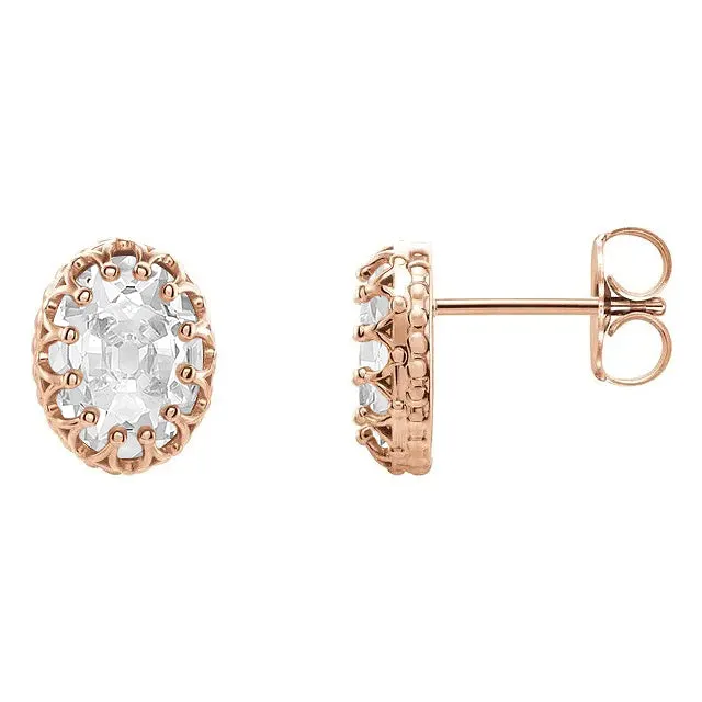 Mined Diamond Studs 550 Ct Earrings Oval Old Cut Rose Gold HarryChadEntcom Earrings Mined Diamond Studs 550 Ct Earrings Oval Old Cut Rose Gold HarryChadEntcom Earrings