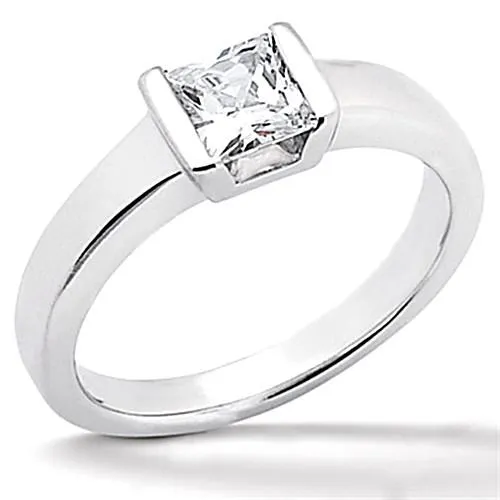 Natural Earth Mined Diamond Solitaire Ring Princess Cut 151 Carats White Gold 14K GB Rings Natural Earth Mined Diamond Solitaire Ring Princess Cut 151 Carats White Gold 14K GB Rings