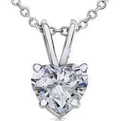 Necklaces 25 Carats Heart Shaped Natural Earth Mined Diamond Necklace Pendant White Gold 14K GB Necklaces 25 Carats Heart Shaped Natural Earth Mined Diamond Necklace Pendant White Gold 14K GB