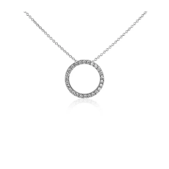 Necklaces 260 Carats Natural Earth Mined Diamonds Circle Pendant Necklace Gold White 14K GB Necklaces 260 Carats Natural Earth Mined Diamonds Circle Pendant Necklace Gold White 14K GB