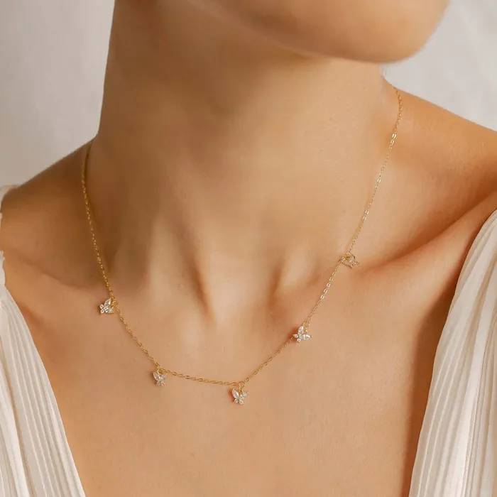 Necklaces Butterfly Pendant Necklace Sterling Silver Hey Happiness Necklaces Butterfly Pendant Necklace Sterling Silver Hey Happiness