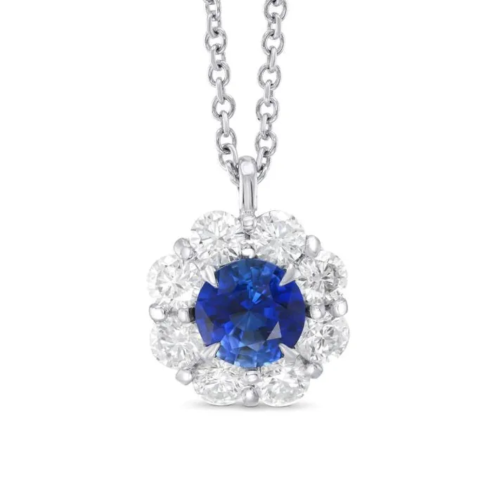 Necklaces GB Eagle Claws Sri Lanka Sapphire Natural Earth Mined Diamond Pendant Necklace WG 14K Necklaces GB Eagle Claws Sri Lanka Sapphire Natural Earth Mined Diamond Pendant Necklace WG 14K