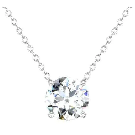 Necklaces GB Natural Earth Mined Diamond Solitaire Necklace Women Jewelry