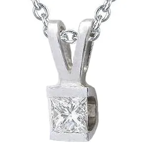 Necklaces GB Princess Cut Natural Earth Mined Diamond Pendant 150 Ct Sparkling Jewelry 14K White Gold Necklaces GB Princess Cut Natural Earth Mined Diamond Pendant 150 Ct Sparkling Jewelry 14K White Gold