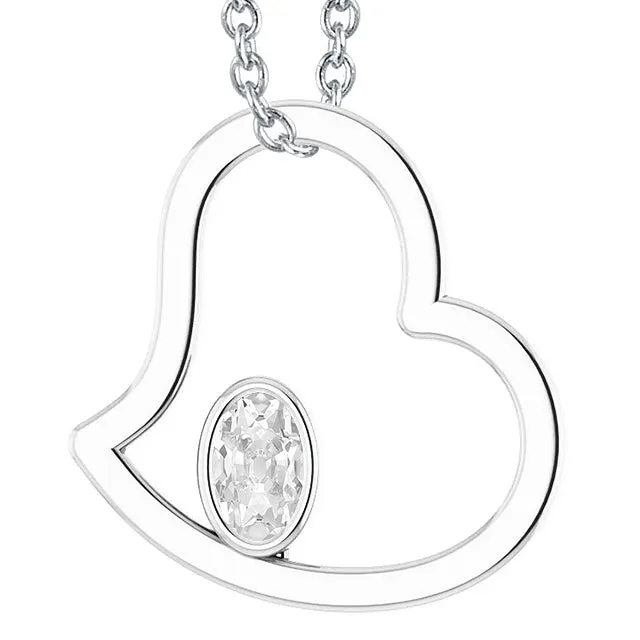 Necklaces HarryChadEntcom Gold 14K Heart Shaped Natural Earth Mined Diamond Pendant Oval Old Cut 2 Carats Bezel Set Necklaces HarryChadEntcom Gold 14K Heart Shaped Natural Earth Mined Diamond Pendant Oval Old Cut 2 Carats Bezel Set