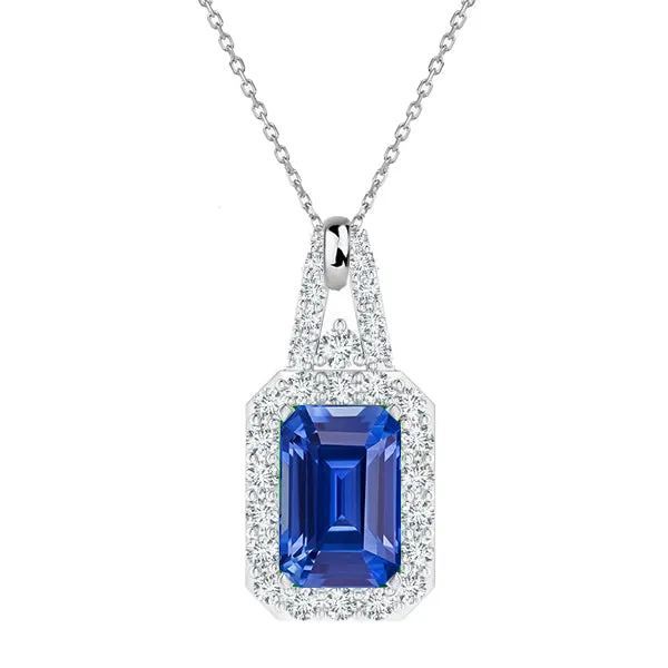 Necklaces HarryChadEntcom Halo Emerald Sapphire Natural Earth Mined Diamond Pendant Gold Womens Jewelry 275 Carats Necklaces HarryChadEntcom Halo Emerald Sapphire Natural Earth Mined Diamond Pendant Gold Womens Jewelry 275 Carats
