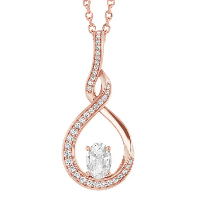 Necklaces HarryChadEntcom Oval Old Miner Genuine Natural Earth Mined Diamond Pendant Slide With Chain 3 Carats Twisted Style Necklaces HarryChadEntcom Oval Old Miner Genuine Natural Earth Mined Diamond Pendant Slide With Chain 3 Carats Twisted Style