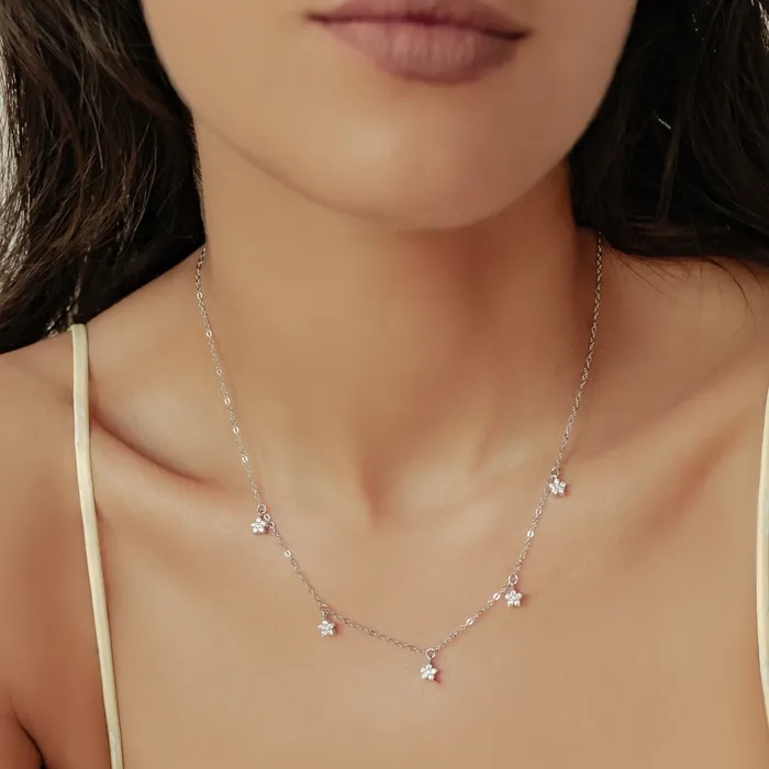 Necklaces Hey Happiness Bloom Charm Necklace Sterling Silver Necklaces Hey Happiness Bloom Charm Necklace Sterling Silver