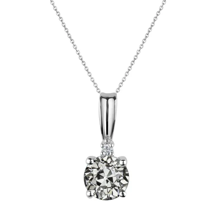 Necklaces Old Cut Pendant Mined Diamond Necklace 2 Carats Prong Set HarryChadEntcom Necklaces Old Cut Pendant Mined Diamond Necklace 2 Carats Prong Set HarryChadEntcom