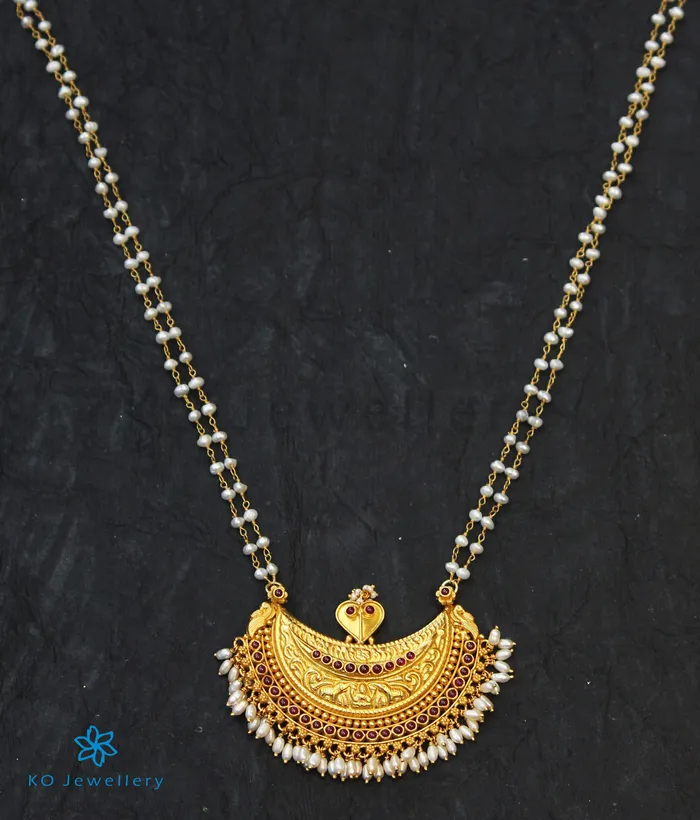 Necklaces Silversmith The Amodini Kodava Kokkethathi Silver Necklace Pearl