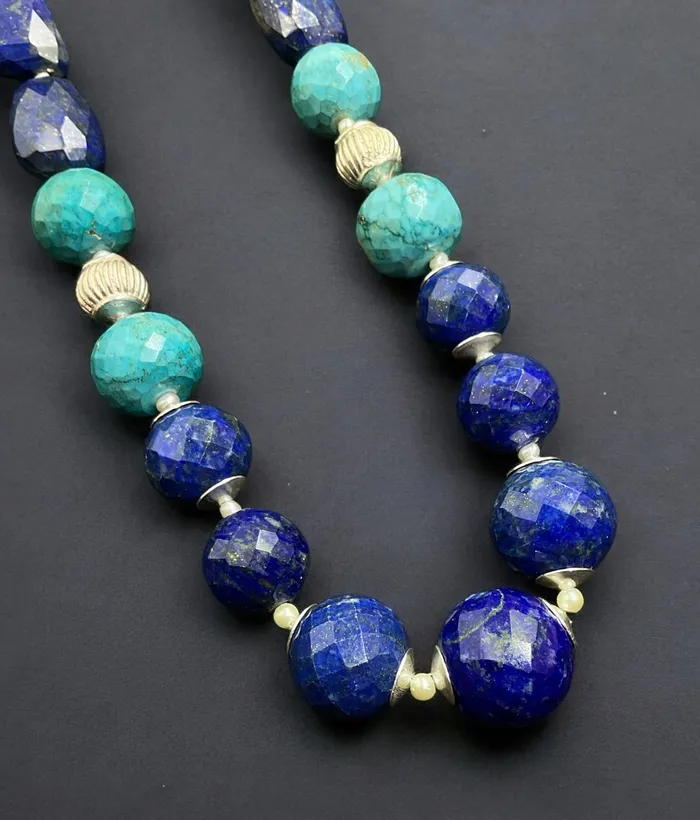 Necklaces Silversmith The Royal Blues Lapis Turquoise Silver Gemstone Necklace Necklaces Silversmith The Royal Blues Lapis Turquoise Silver Gemstone Necklace