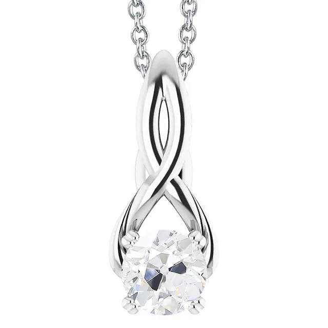 Necklaces Solitaire Real Natural Earth Mined Diamond Pendant Round Old Miner Twisted Style 150 Carats HarryChadEntcom