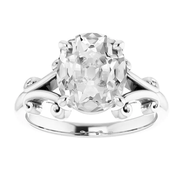 Oval Old Mine Split Shank Prong Set Lab Grown Large Diamond Ring 8 Carats HarryChadEntcom Rings Oval Old Mine Split Shank Prong Set Lab Grown Large Diamond Ring 8 Carats HarryChadEntcom Rings