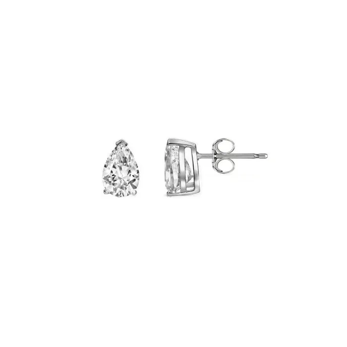 Pear Cut 340 Carats Natural Earth Mined Diamonds Studs Earrings White Gold GB Earrings Pear Cut 340 Carats Natural Earth Mined Diamonds Studs Earrings White Gold GB Earrings