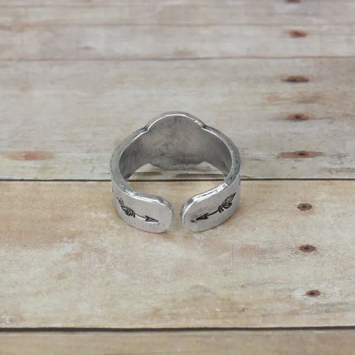Pewter Flat Ring Blank with 12mm 47 Round Disc Circle 635mm 25 SIZE 8510 MJ Rings