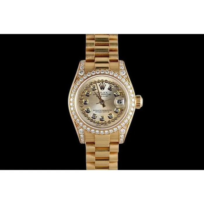 President Rolex Datejust Watch Yellow Gold Diamond Bezel Dial GB Watches President Rolex Datejust Watch Yellow Gold Diamond Bezel Dial GB Watches