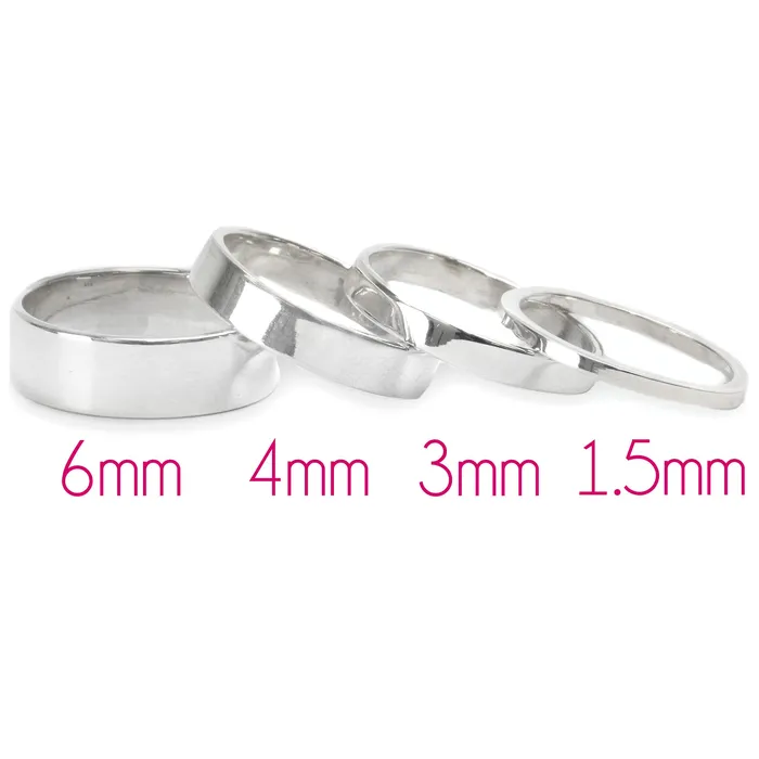 PSV Rings Sterling Silver Ring Stamping Blank 6mm Wide SIZE 10